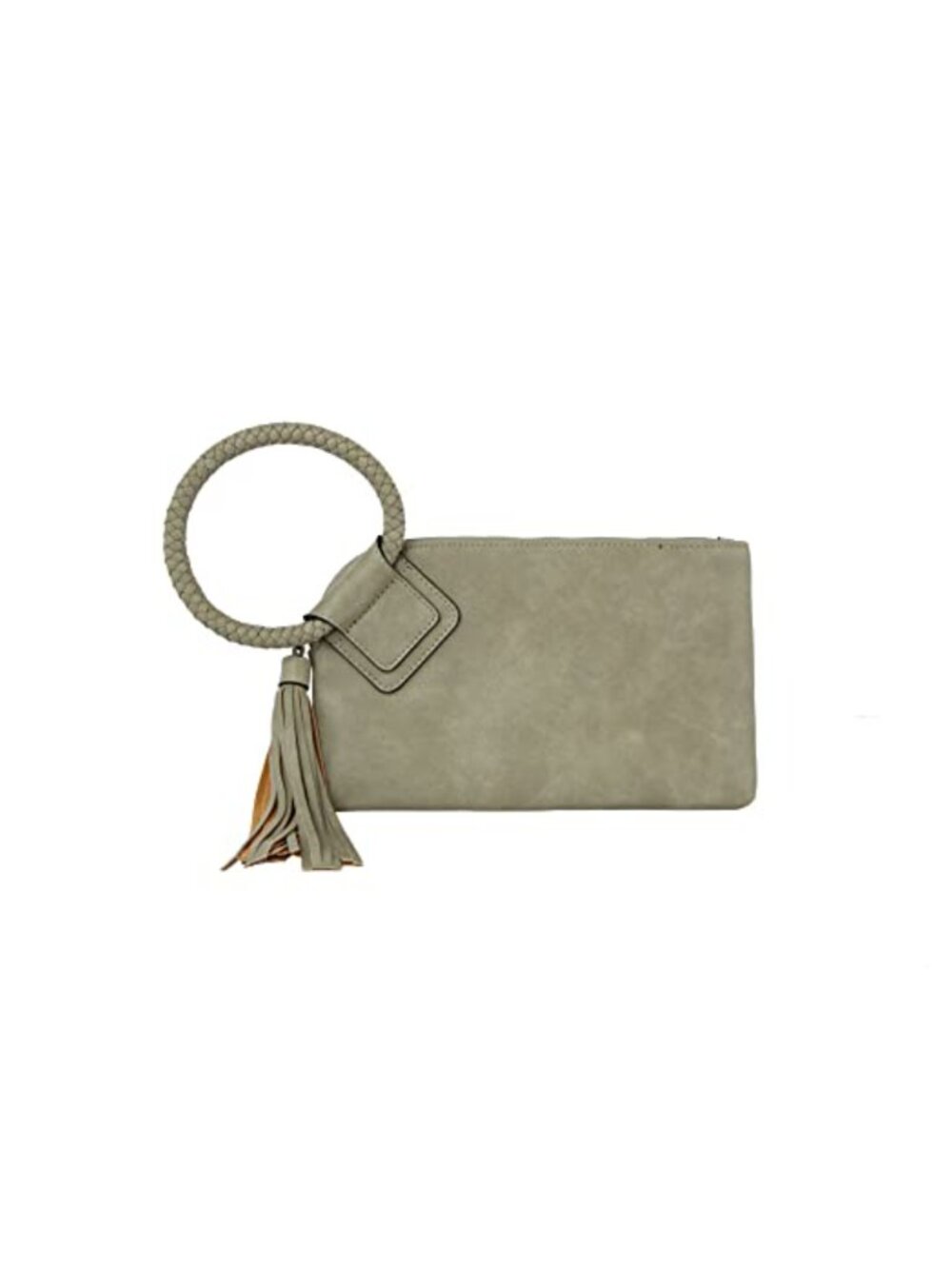 Vegan Faux Leather Clutch Wristlet Wallet with Hand Strap